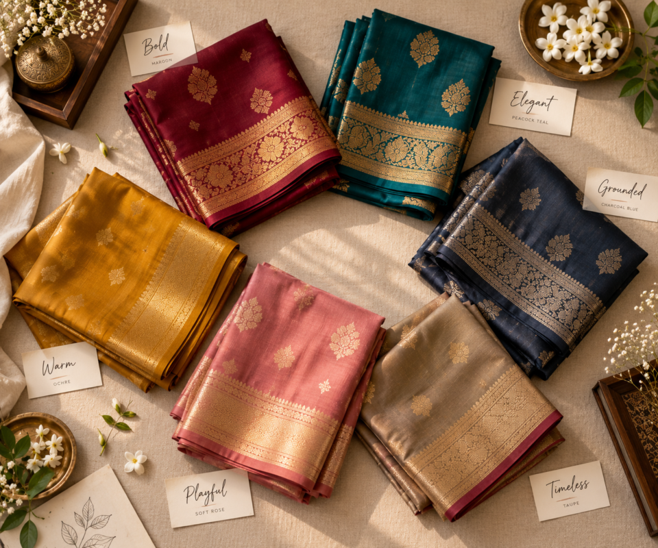 Choosing a Saree Color by Mood, Not Just Occasion