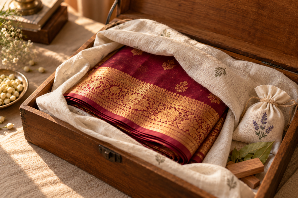 Saree Care 101: How to Store & Maintain Silk Sarees