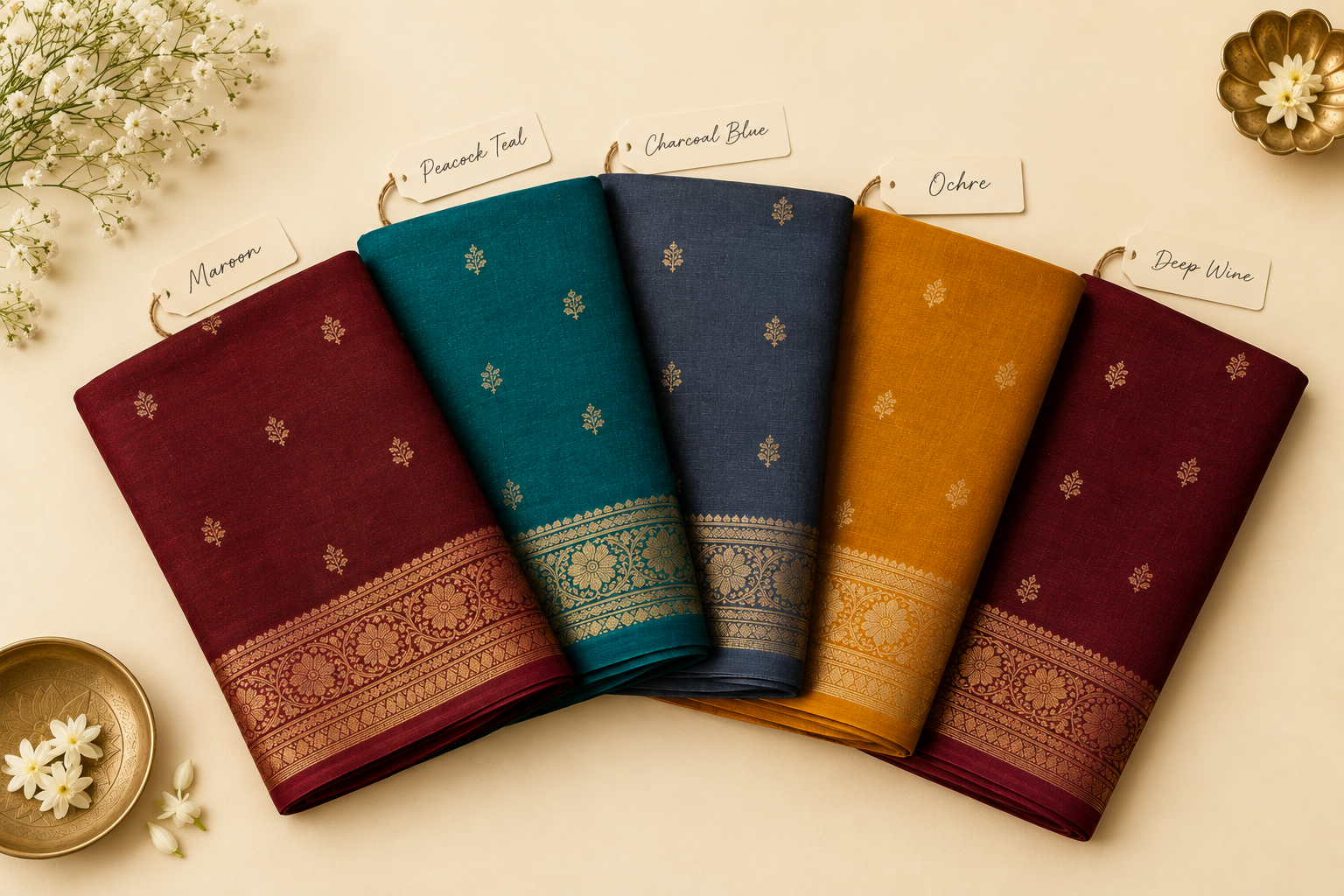 Mriga, Mayuri, Shyama, Katha, Madira — What Each Shukra Saree Name Means