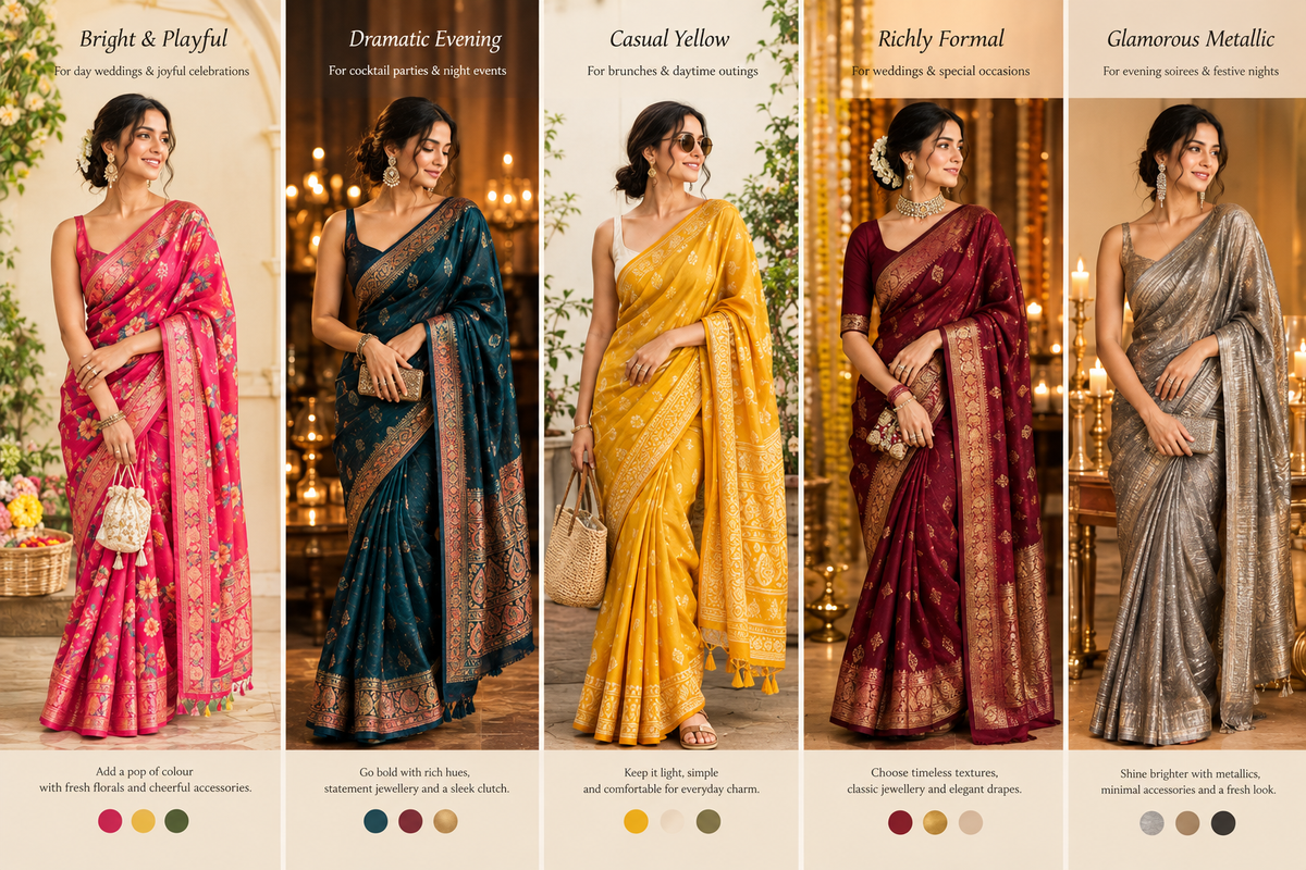Wedding Season, Zero Stress: Styling a Shukra Saree for Every Function